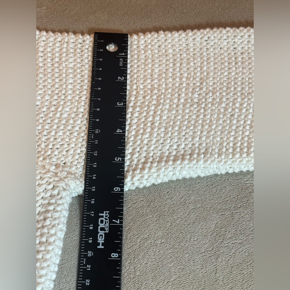 Eileen Fisher Open White Sweater Cream Cotton Blend Linen Pullover Cottagecore L - Picture 7 of 11